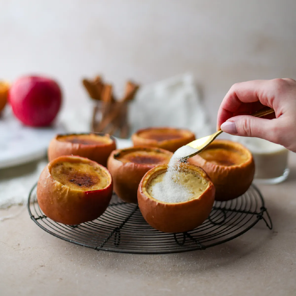 Spiced Apple Crème Brûlée
