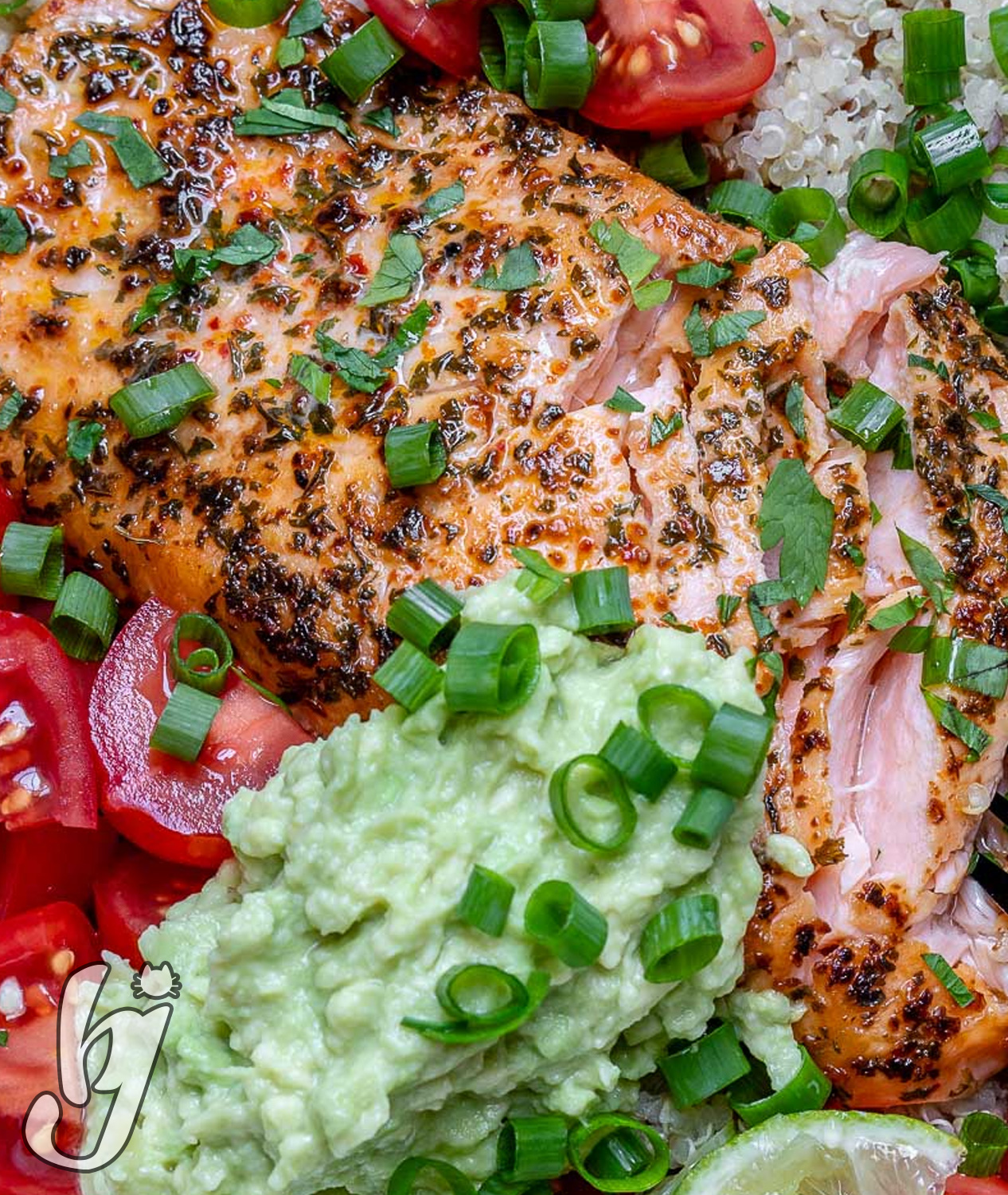 Garlic Herb Salmon Bowls