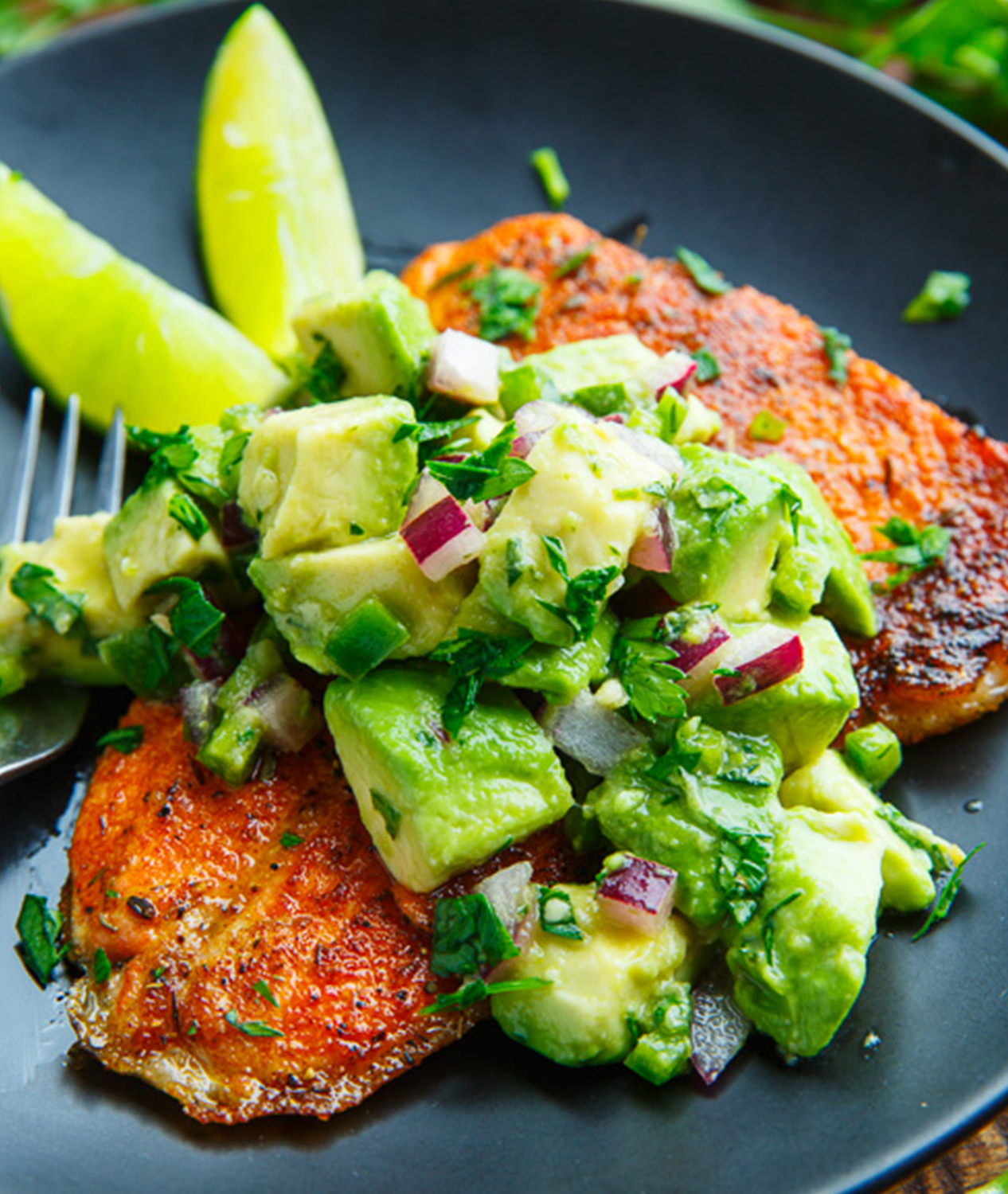 Blackened Salmon with Avocado Salsa