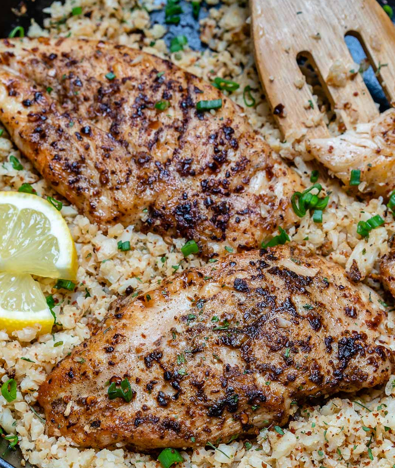 Cajun Chicken and Cauliflower Rice Skillet