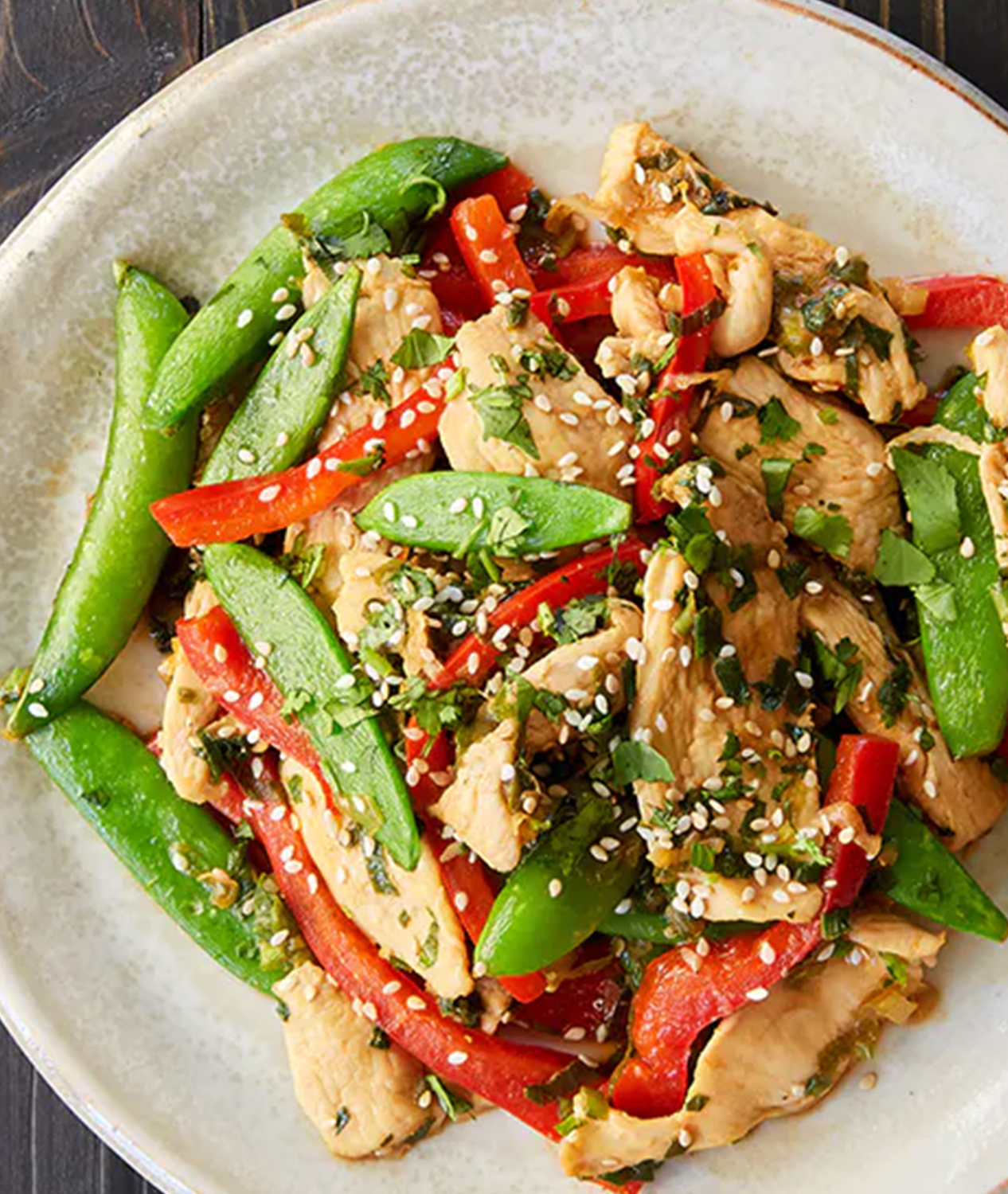 Chicken and Snap Pea Stir-Fry