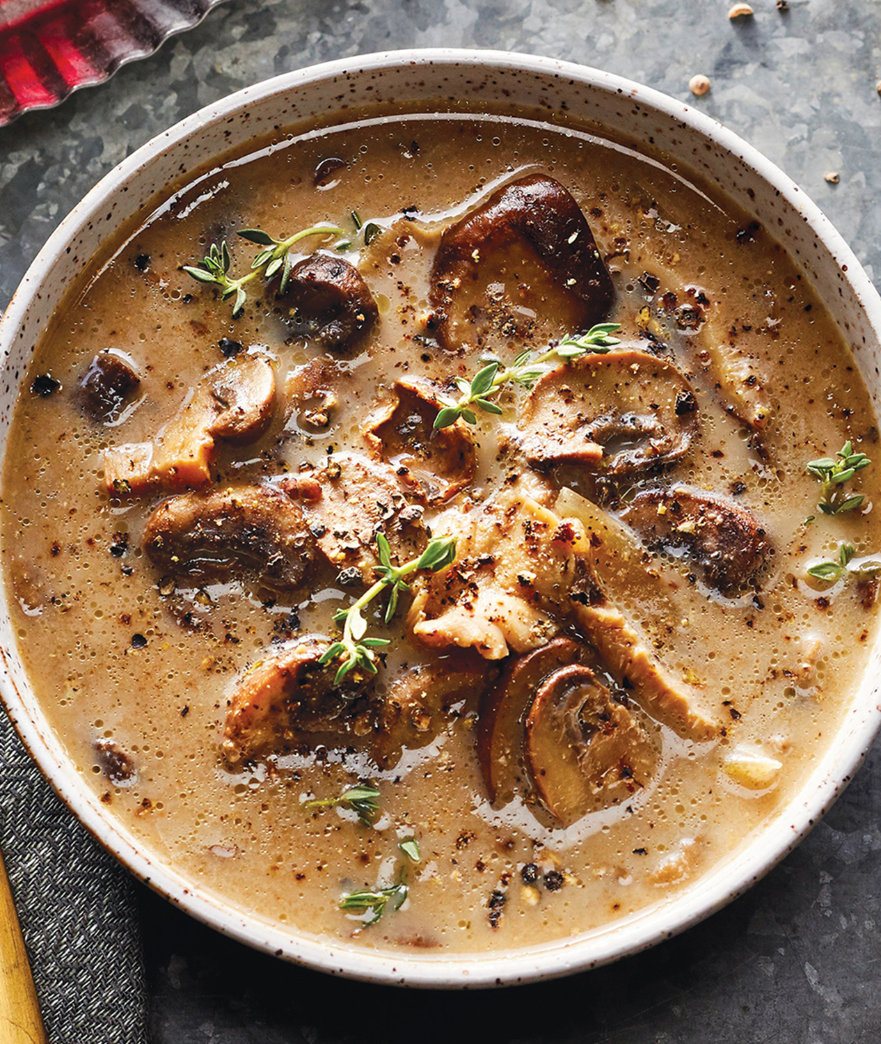 Slow-Cooker Mushroom Soup with Sherry